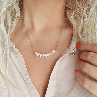 Vaoov 925 Ayar Gümüş İncili Kolye - 3