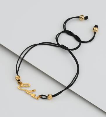 Vaoov 925 Ayar Gümüş İpli El Yazılı Kişiye Özel Bileklik - 4