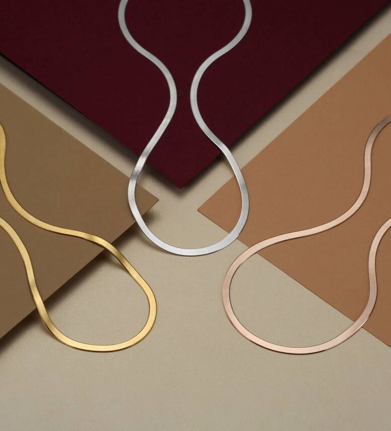 Vaoov 925 Ayar Gümüş İtalyan Yılan Zincir - 4