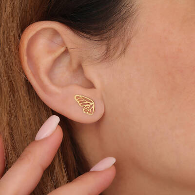 Vaoov 925 Ayar Gümüş Kelebek Kanadı Küpe