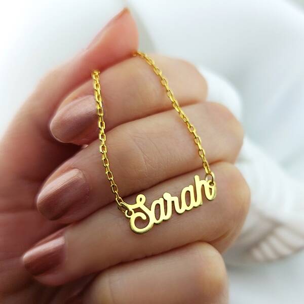 Vaoov 925 Ayar Gümüş Kişiye Özel İsim Bileklik - 4