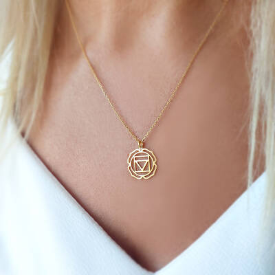 Vaoov 925 Ayar Gümüş Kök Çakra Kolye - 2