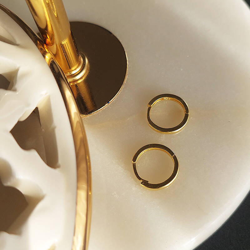 Vaoov 925 Ayar Gümüş Küçük Halka Küpe - 4