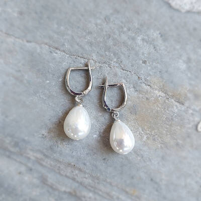 Vaoov 925 Ayar Gümüş Mayorka İnci Küpe - 4