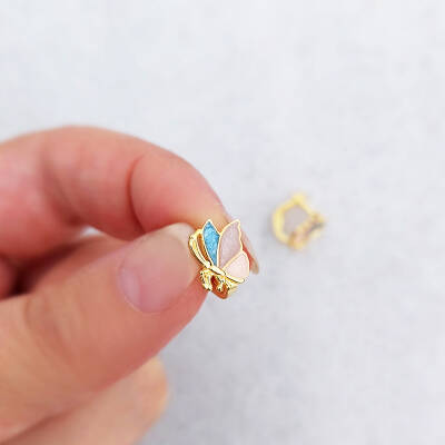 Vaoov 925 Ayar Gümüş Mineli Pembe Çocuk Küpe 