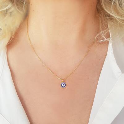 Vaoov 925 Ayar Gümüş Nazar Kolye - 1