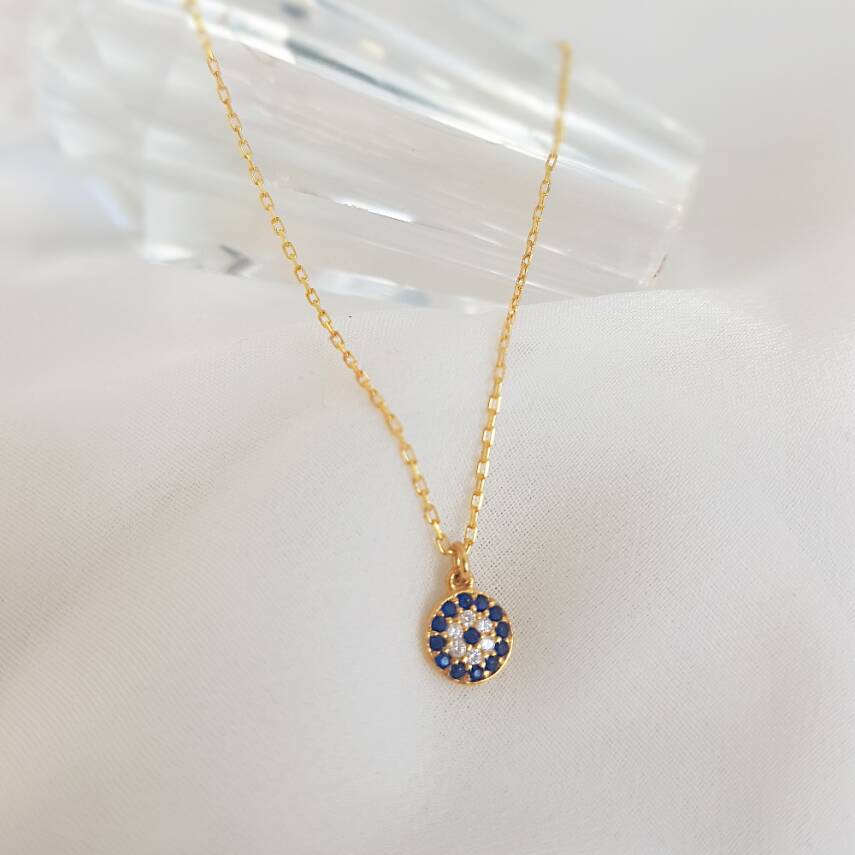 Vaoov 925 Ayar Gümüş Nazar Kolye - 3