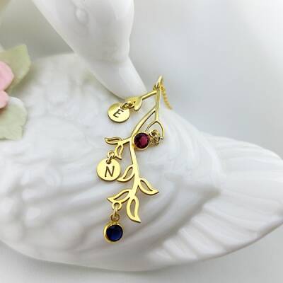 Vaoov 925 Ayar Gümüş Renkli Taşlı Sallantılı Kolye - 1