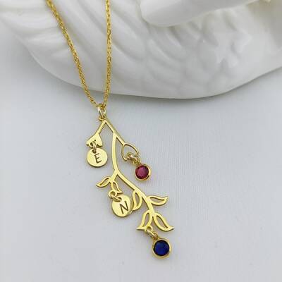 Vaoov 925 Ayar Gümüş Renkli Taşlı Sallantılı Kolye - 2