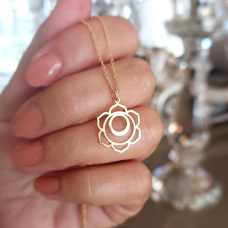 Vaoov 925 Ayar Gümüş Sakral Çakra Kolye - 1