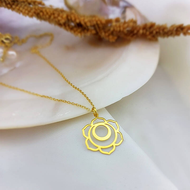 Vaoov 925 Ayar Gümüş Sakral Çakra Kolye - 4