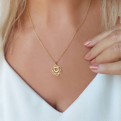 Vaoov 925 Ayar Gümüş Sakral Çakra Kolye - 5