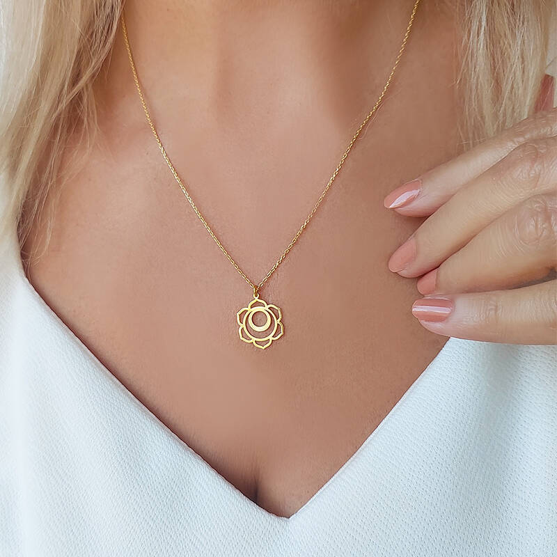 Vaoov 925 Ayar Gümüş Sakral Çakra Kolye - 5