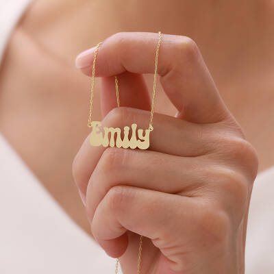 Vaoov 925 Ayar Gümüş Sevimli Yazı Karakteri İsim Kolye