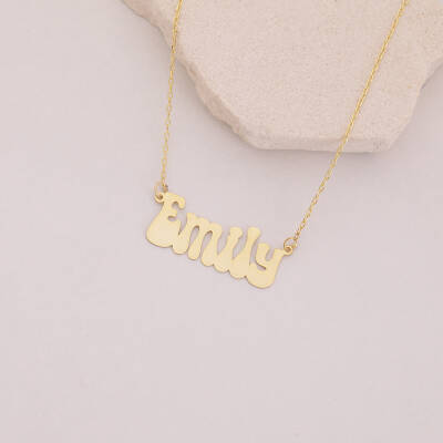 Vaoov 925 Ayar Gümüş Sevimli Yazı Karakteri İsim Kolye - 3