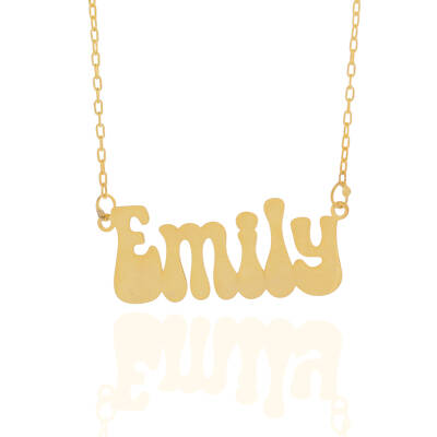 Vaoov 925 Ayar Gümüş Sevimli Yazı Karakteri İsim Kolye - 4