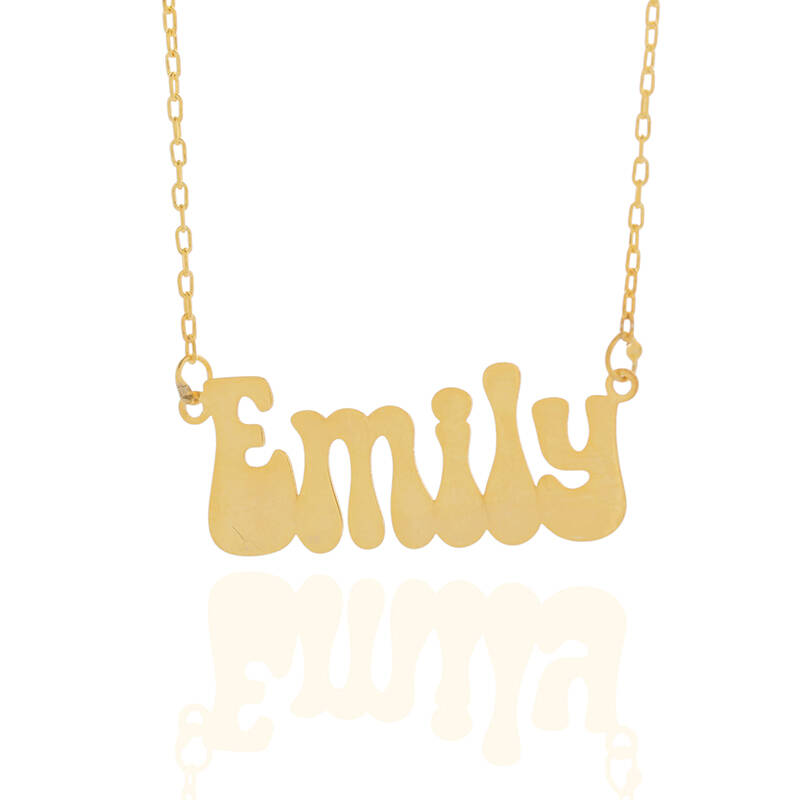 Vaoov 925 Ayar Gümüş Sevimli Yazı Karakteri İsim Kolye - 4