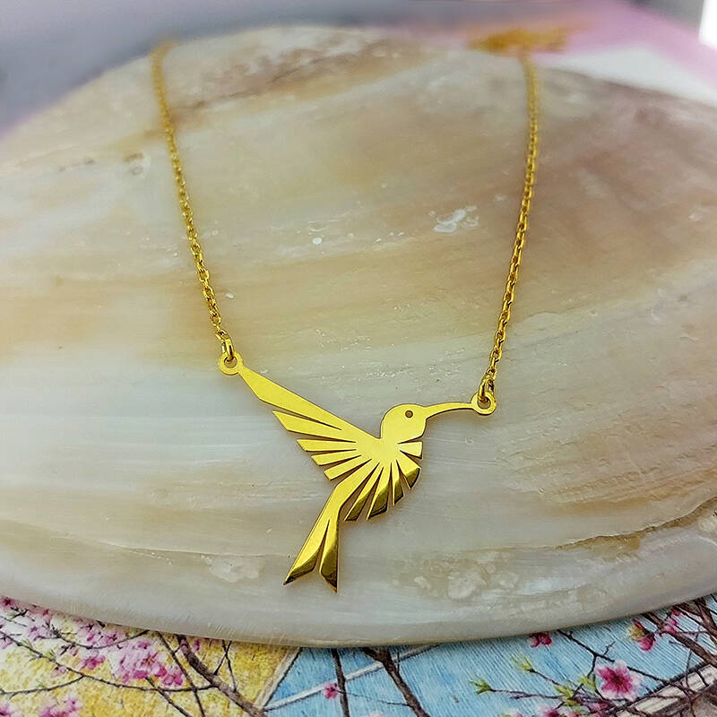 Vaoov 925 Ayar Gümüş Sinek Kuşu Kolye - 3