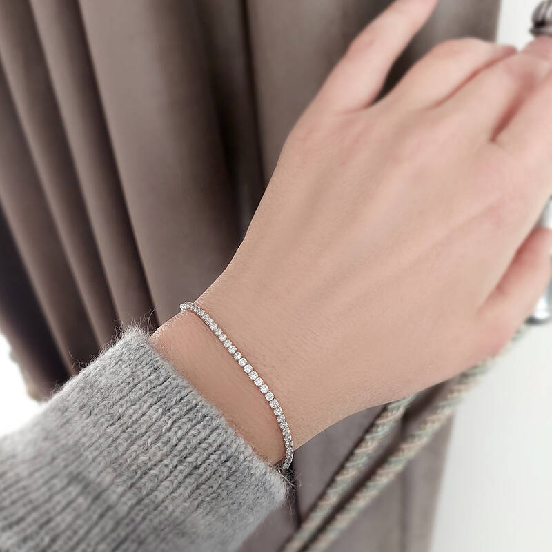 Vaoov 925 Ayar Gümüş Su Yolu Bileklik - 1