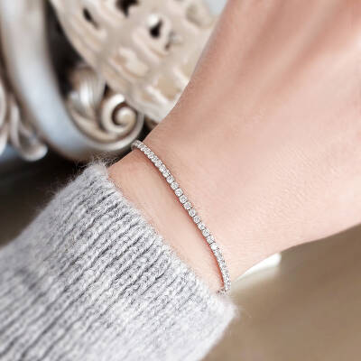 Vaoov 925 Ayar Gümüş Su Yolu Bileklik - 3