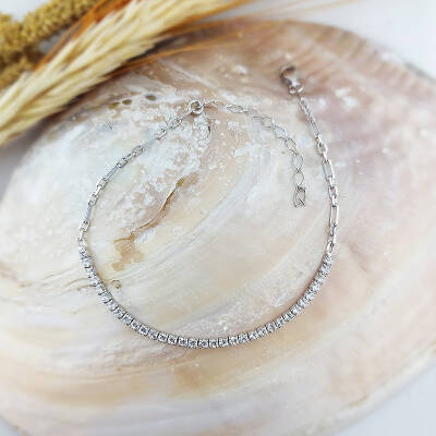 Vaoov 925 Ayar Gümüş Su Yolu Bileklik - 4