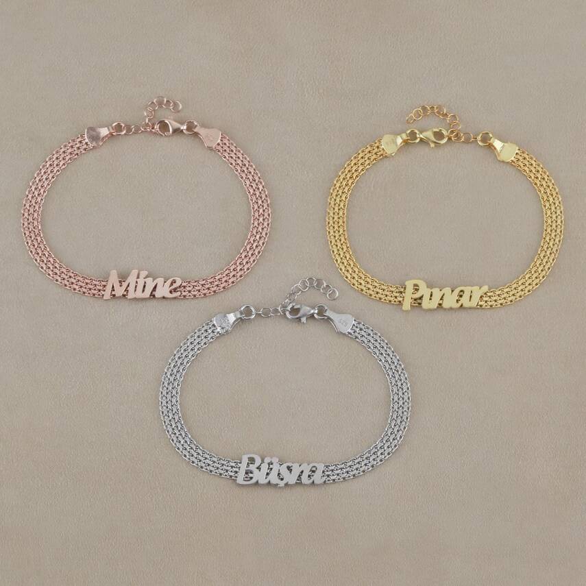 Zincir Örme Retro Bileklik  - 5